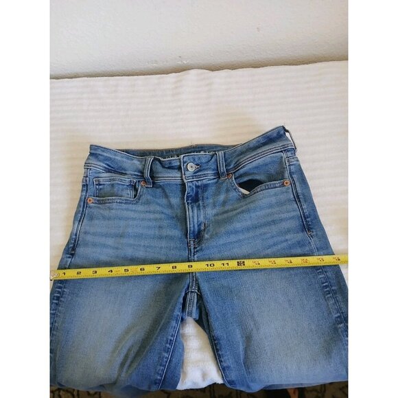 American Eagle Womens Jeans 8 Kick Boot Denim Dark Wash Next Level Stretch - Picture 11 of 16